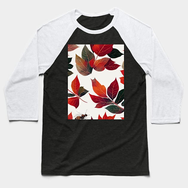 Chromatic Botanic Abstraction #80 Baseball T-Shirt by Sibilla Borges